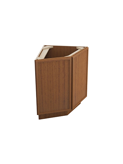 Petit Brown Shaker Ab24 Angle Base End Cabinet Closed