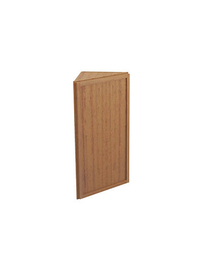 Petit Brown Shaker Aw30 Angled Wall End Cabinet Closed