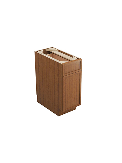 Petit Brown Shaker B12 Single Door Base Cabinet Closed