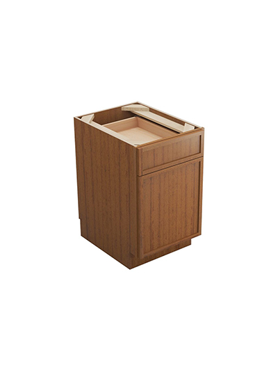 Petit Brown Shaker B18 Single Door Base Cabinet Closed