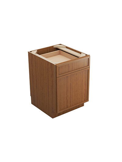 Petit Brown Shaker B21 Single Door Base Cabinet Closed