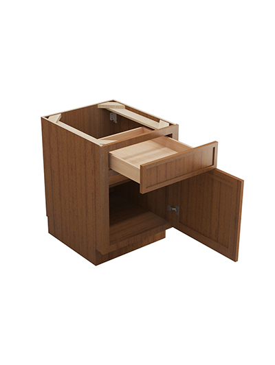 PR-B21: Petit Brown Shaker 21″ 1 Drawer 1 Door Base Cabinet