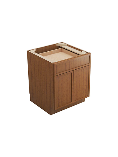 Petit Brown Shaker B24b Double Door Base Cabinet Closed