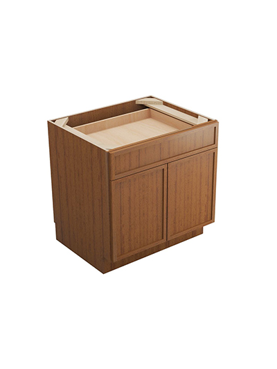 Petit Brown Shaker B30b Double Door Base Cabinet Closed