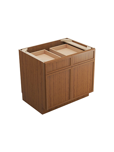 Petit Brown Shaker B33b Double Door Base Cabinet Closed