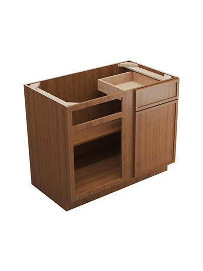 Petit Brown Shaker Bblc4245 Blind Corner Base Cabinet Closed