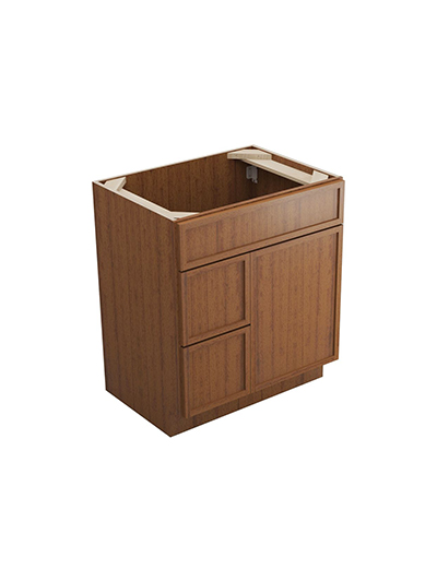 Petit Brown Shaker S3021dl Left Drawer Vanity Closed