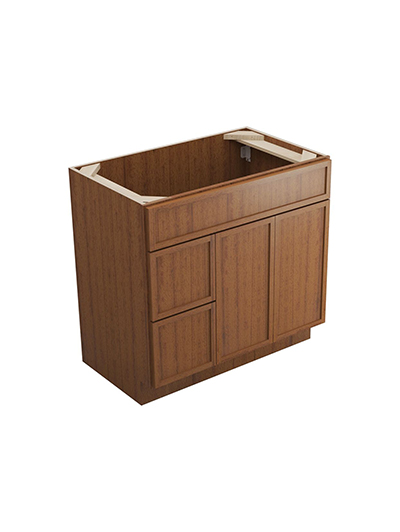 Petit Brown Shaker S3621bdl Left Drawer Vanity Closed