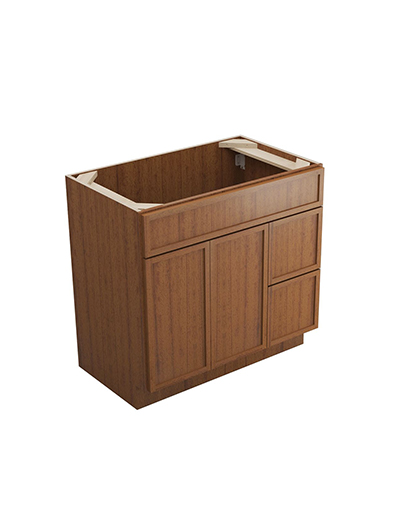 Petit Brown Shaker S3621bdr Right Drawer Vanity Closed