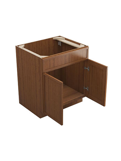 PR-SB30B: Petit Brown Shaker 30″ 2 Door Sink Base Cabinet