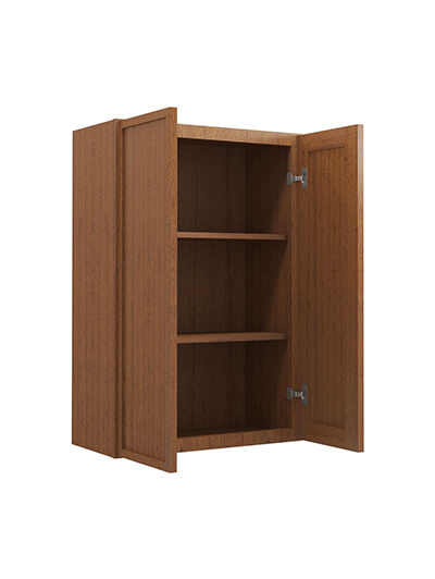PR-W2436B: Petit Brown Shaker 24″ Double Door Wall Cabinet