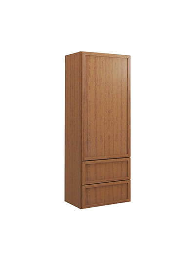 Petit Brown Shaker W2d1848 Double Drawer Wall Cabinet Closed