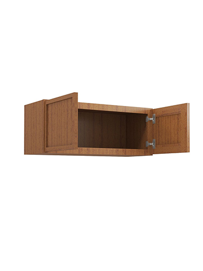 PR-W3012B: Petit Brown Shaker 30″ Double Door Bridge Wall Cabinet
