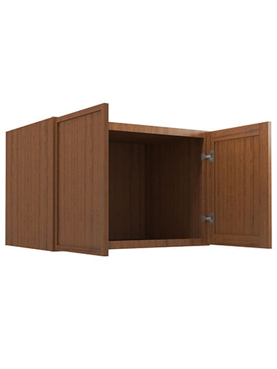 PR-W362424B: Petit Brown Shaker 36″ Refrigerator Wall Cabinet 24″ deep