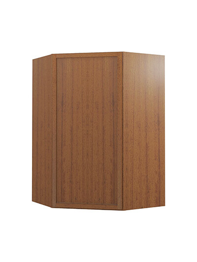 Petit Brown Shaker Wdc2436 Diagonal Corner Wall Cabinet Closed