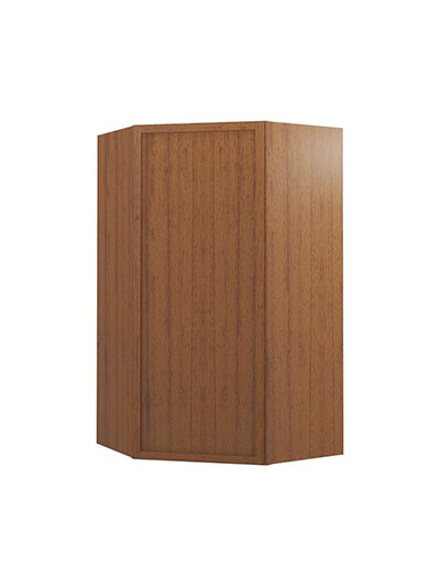 Petit Brown Shaker Wdc2442 Diagonal Corner Wall Cabinet Closed