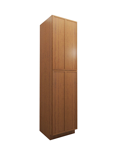 Petit Brown Shaker Wp2496b Four Door Pantry Cabinet Closed