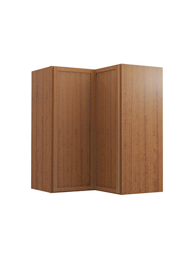 Petit Brown Shaker Wsq2430 Corner Wall Cabinet Closed