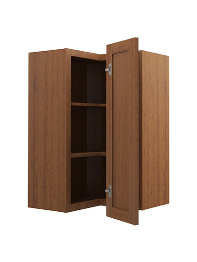PR-WSQ2436: Petit Brown Shaker 24″ Corner Wall Cabinet