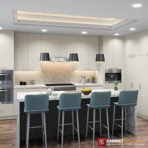 Euro Cashmere Matte Kitchen Cabinet Line Category | CabinetSelect.com