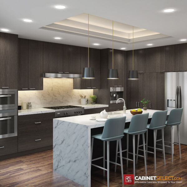 Euro Dark Oak Kitchen Cabinet Line Category | CabinetSelect.com