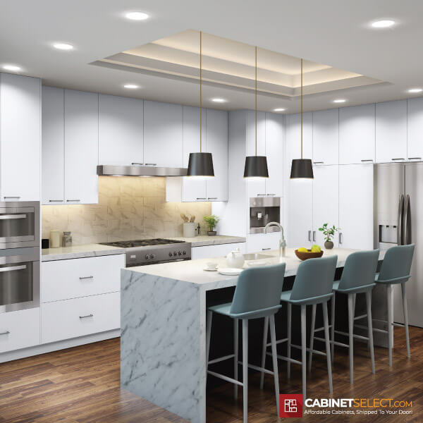 Euro Matte White Kitchen Cabinet Line Category | CabinetSelect.com