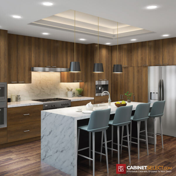 Euro Medium Oak Kitchen Cabinet Line Category | CabinetSelect.com