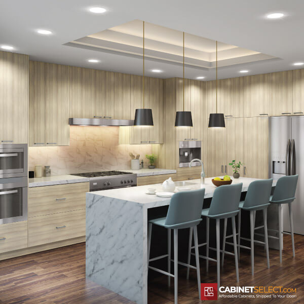 Euro Yellow Oak Kitchen Cabinet Line Category | CabinetSelect.com