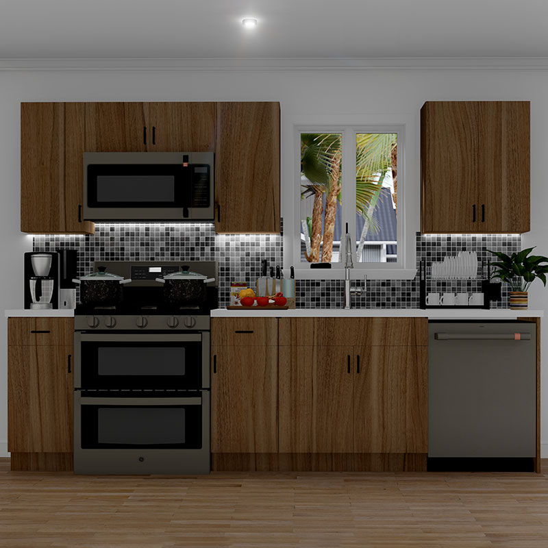10ft Run Euro Medium Oak Kitchen | Cabinetselect.com