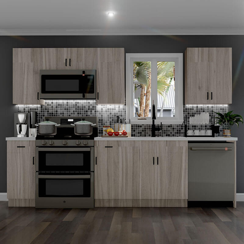 10ft Run Euro Red Oak Kitchen | Cabinetselect.com