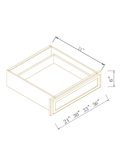 Avalon Slim Shaker Black Knee Drawer 30”W*21”D*6″H