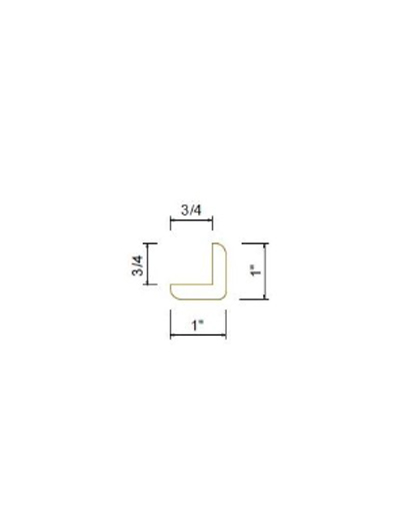 Avalon Slim Shaker White Outside Corner Molding 1″*1″* 96″LONG