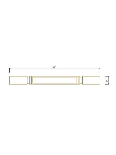 Avalon Slim Shaker White Square Decorative Leg 3”W*36”H