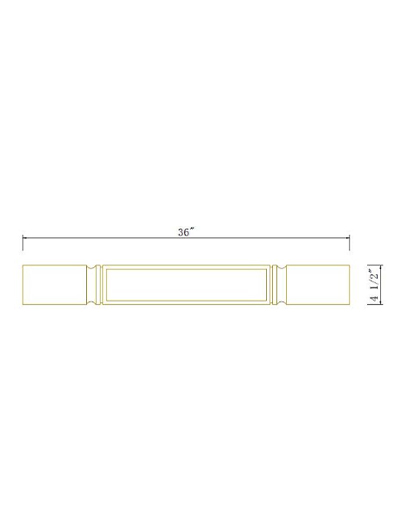 Avalon Slim Shaker White Square Decorative Leg-Large 4.5”W*36”H