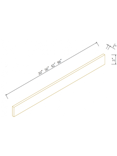 Avalon Slim Shaker Black Wall Filler 3”W*42”H*3/4”D