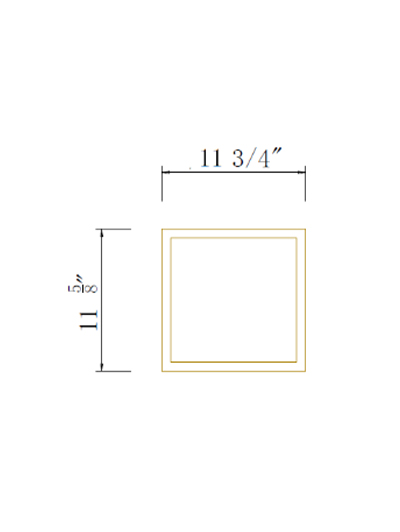 Avalon Slim Shaker White Wall Deco Door Panel 11-3/4”W*11-5/8”H*3/4″THICK