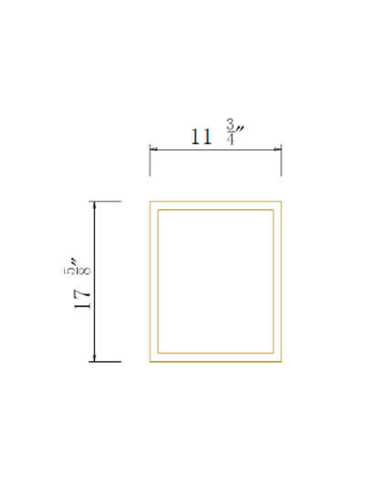 Avalon Slim Shaker White Wall Deco Door Panel 11-3/4”W*17-5/8”H*3/4″THICK