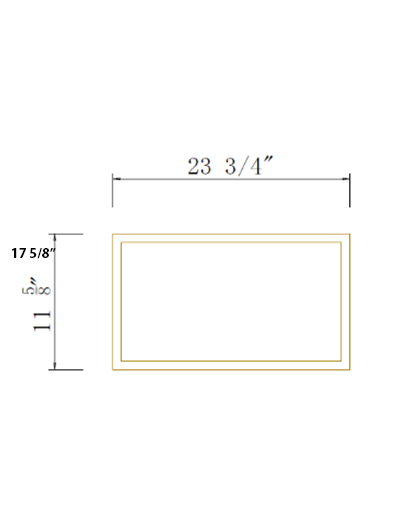 Avalon Slim Shaker White Wall Decorative Panel 23-3/4″W*17-5/8″H*3/4″THICK