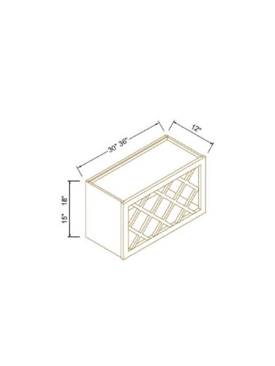 Avalon Slim Shaker White Wall Wine Rack 36″W*18″H*12″D