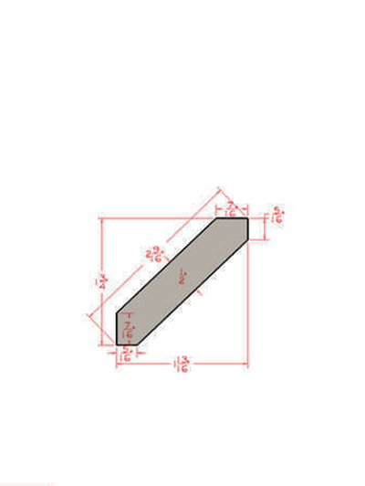 1.75 in. W x 1.75 in. D x 96 in. H Crown Molding – Shaker Honey