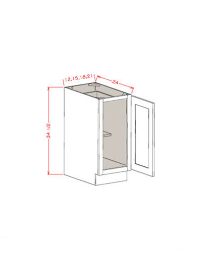 HE-B21FH: Haven Ember 21″ Single Door Base Cabinet