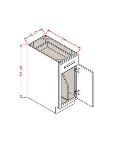SI-B15TD: Shaker Ivy 15″ Single Tray Divider Base Cabinet with Drawer