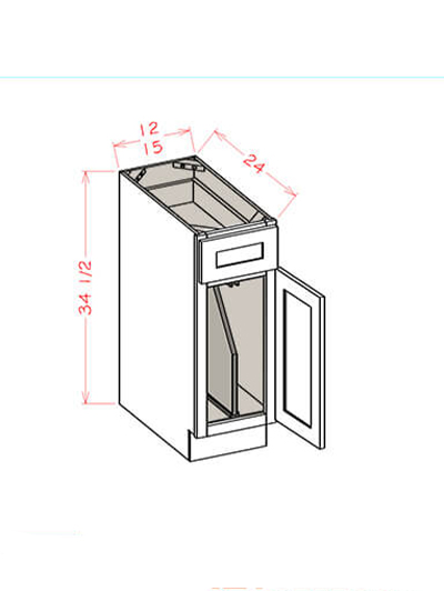 SU-B15TDKIT: Ready-to-Finish Shaker 15″ Base Tray Divider