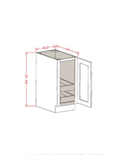 HE-B21FH2RS: Haven Ember 21″ Single Full Height Door Two Rollout Shelf Base Kit