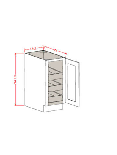 HE-B21FH3RS: Haven Ember 21″ Single Full Height Door Three Rollout Shelf Base Kit