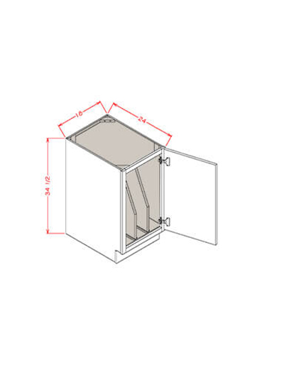 HE-B18FHTD: Haven Ember 18″ Full Height Door Double Tray Divider Base Cabinet