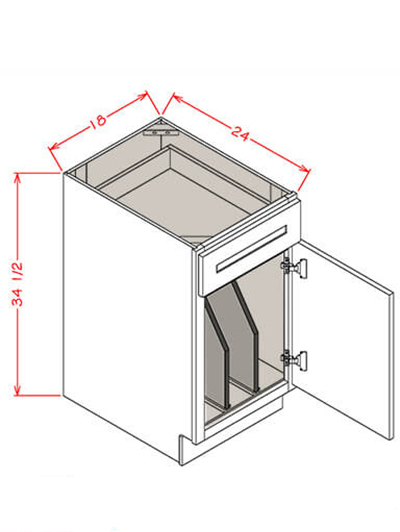 SU-B18TDKIT: Ready-to-Finish Shaker 18″ Base Tray Divider