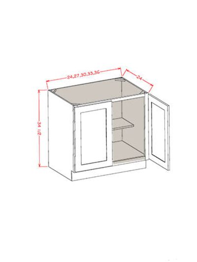 HE-B36FH:Haven Ember 36″  Double Door Base Cabinet