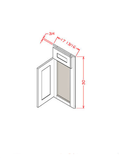 SU-DCFF36: Ready-to-Finish Shaker 36″ Diagonal Corner Sink Front & Floor Kit