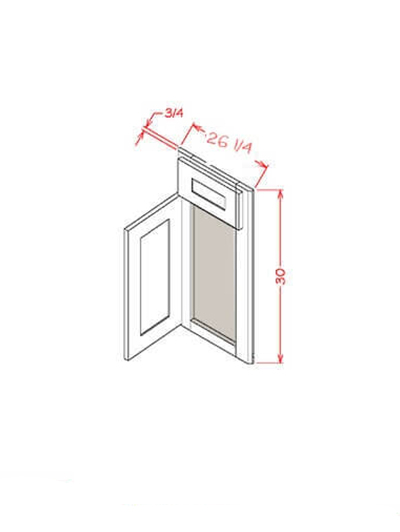SU-DCFF42: Ready-to-Finish Shaker 42″ Diagonal Corner Sink Front & Floor Kit